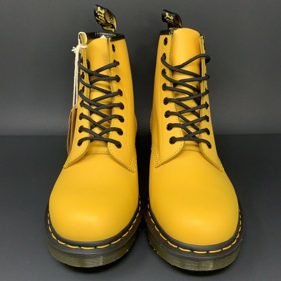 Dr. Martens | Shoes | Dr Martens 46 Yellow Smooth Leather Lace Up New | Poshmark